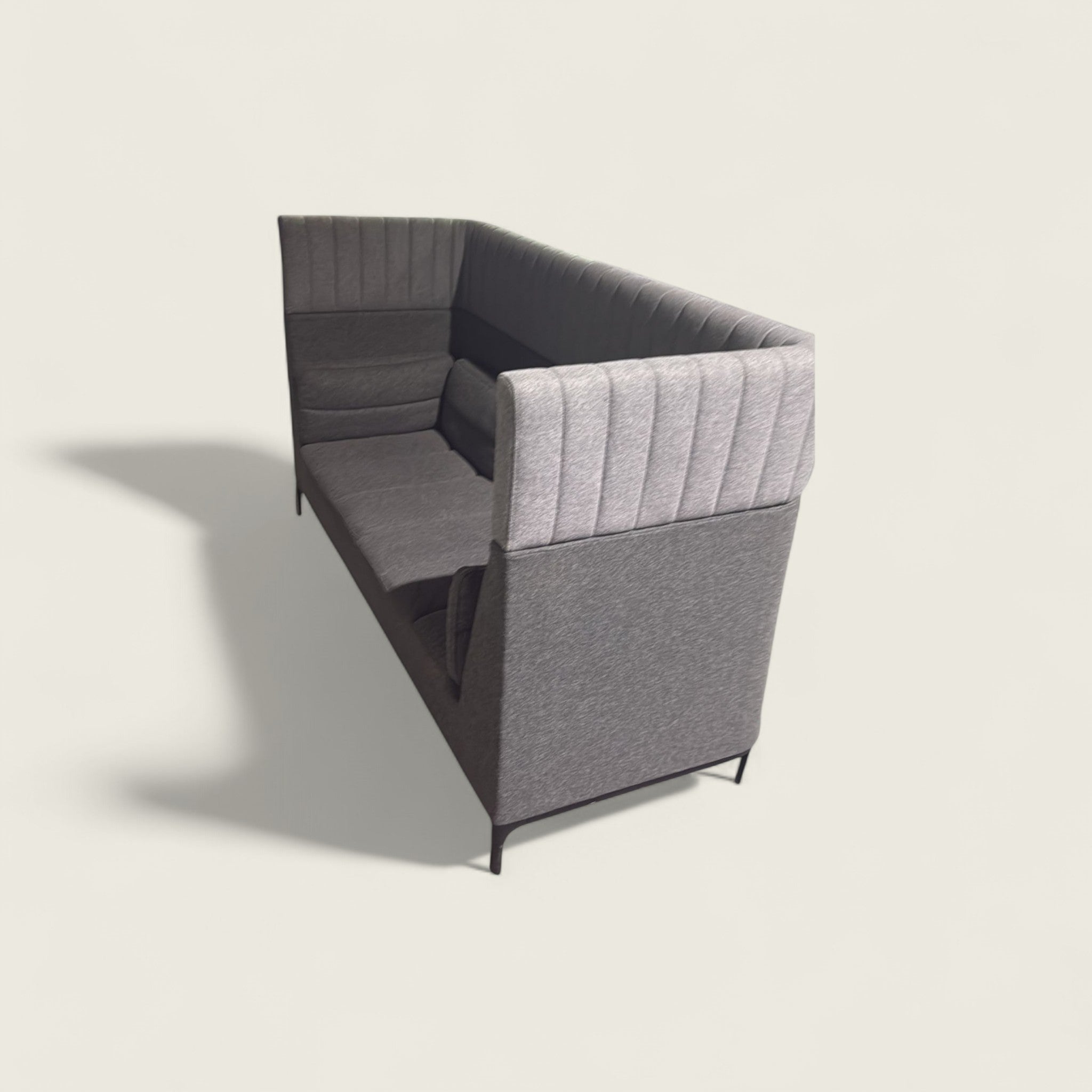 Allermuir: Haven High-Back Gray Booth - Refurbished