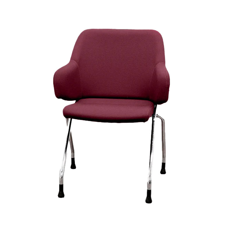 Boss Design: Skoot Meeting Chair in Burgundy Leather - Refurbished