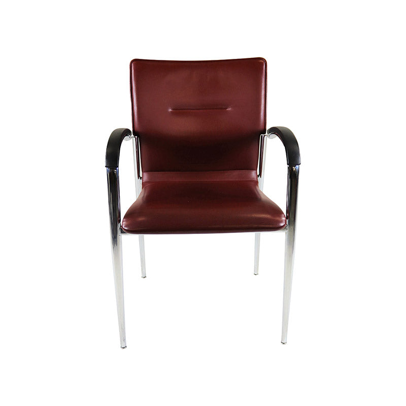 Brunner: Meeting Chair in Burgundy Leather - Refurbished