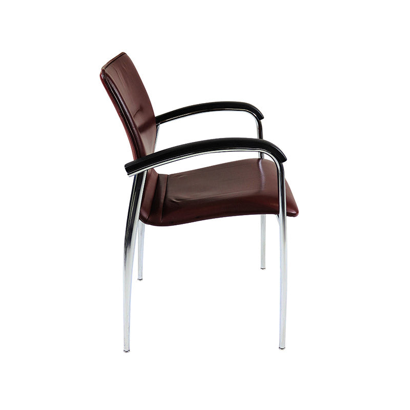 Brunner: Meeting Chair in Burgundy Leather - Refurbished
