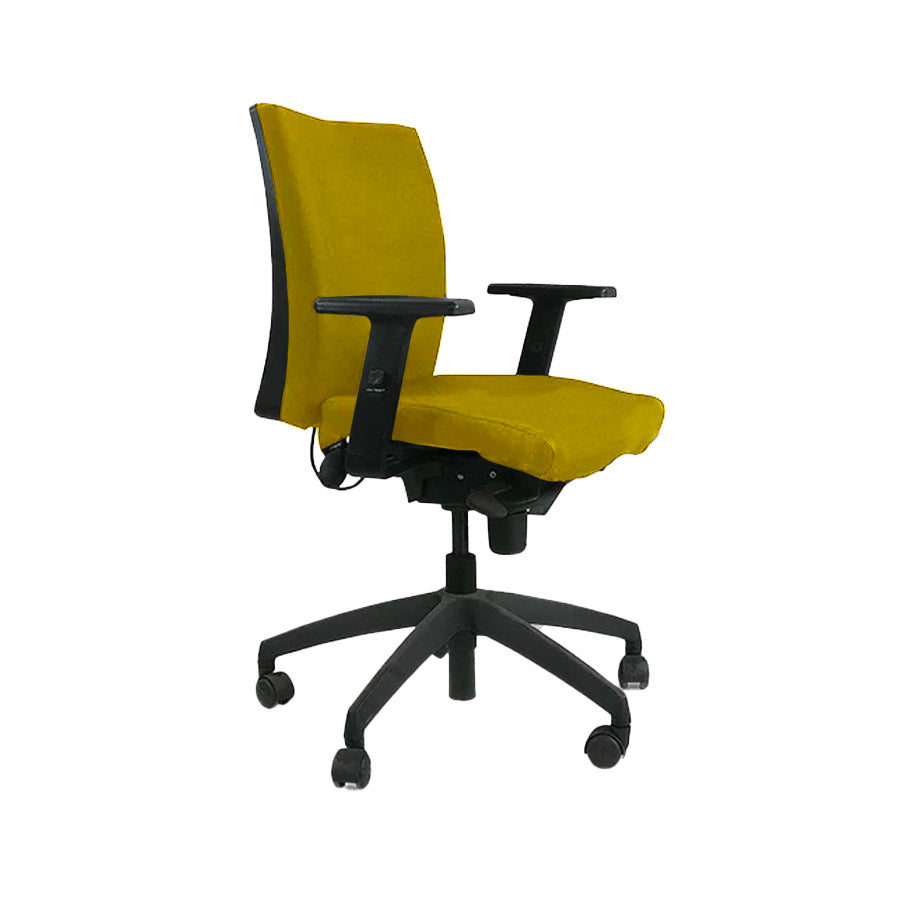 Connection: Team Task Chair in Yellow Fabric - Refurbished