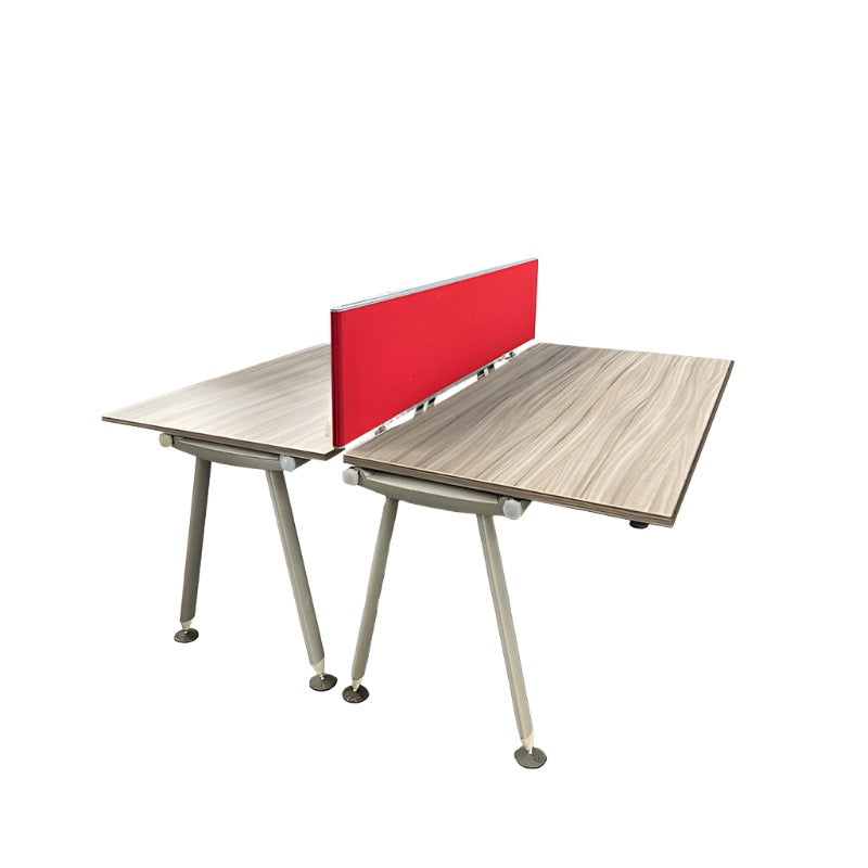 <tc>Herman Miller</tc>: <tc>Abak</tc> Ovale bank met 2 bureaus - Gerenoveerd