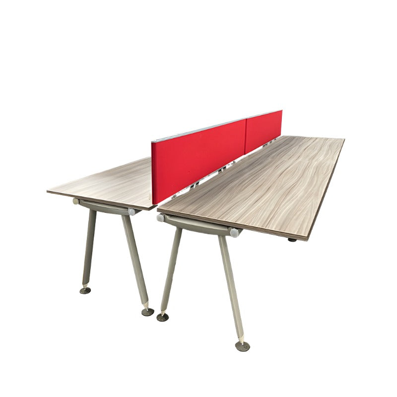 <tc>Herman Miller</tc>: <tc>Abak</tc> Ovale bank met 4 bureaus - Gerenoveerd
