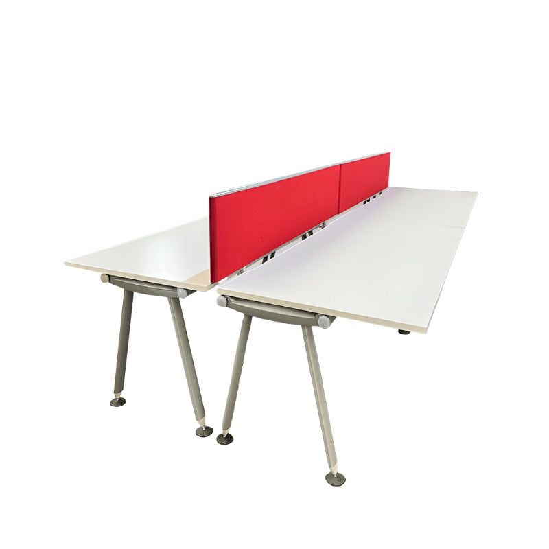 <tc>Herman Miller</tc>: <tc>Abak</tc> Ovale bank met 4 bureaus - Gerenoveerd