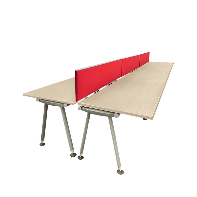 <tc>Herman Miller</tc>: <tc>Abak</tc> Ovale bank met 6 bureaus - Gerenoveerd