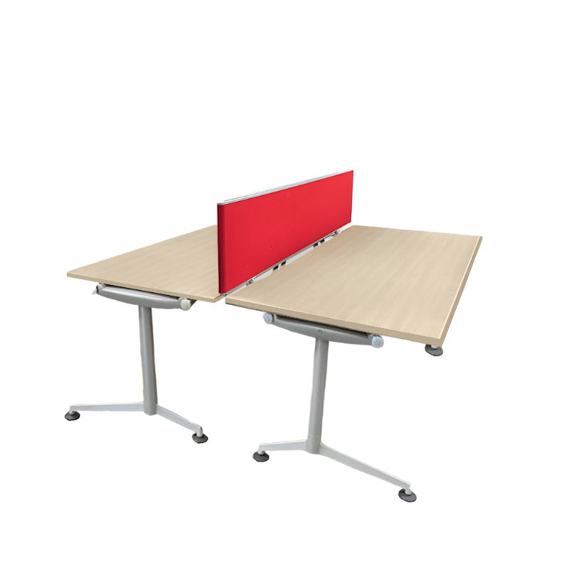 <tc>Herman Miller</tc>: <tc>Abak</tc> T-pootbank met 2 bureaus - Gereviseerd
