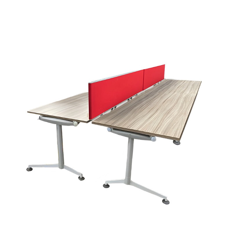 <tc>Herman Miller</tc>: <tc>Abak</tc> T-pootbank met 4 bureaus - gerenoveerd