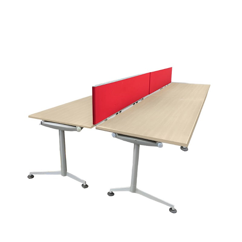 <tc>Herman Miller</tc>: <tc>Abak</tc> T-pootbank met 4 bureaus - gerenoveerd