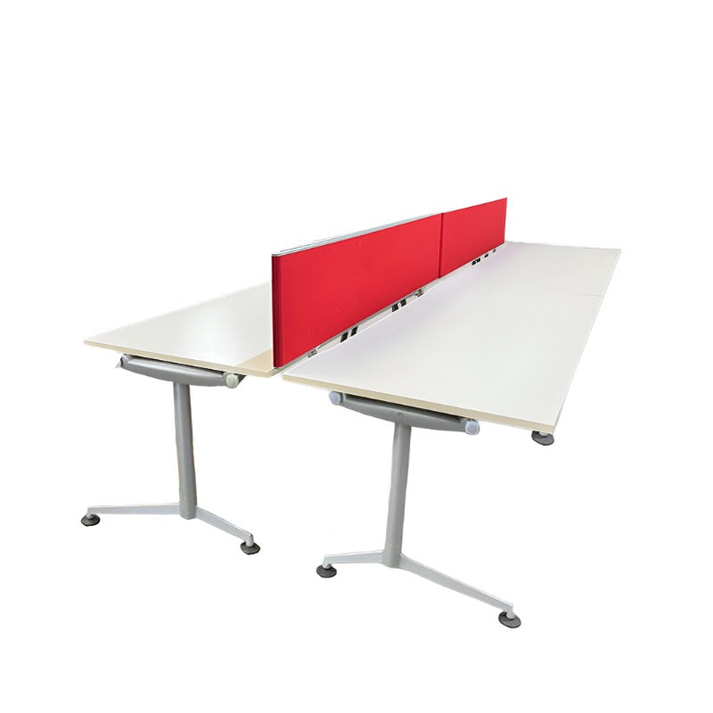 <tc>Herman Miller</tc>: <tc>Abak</tc> T-pootbank met 4 bureaus - gerenoveerd