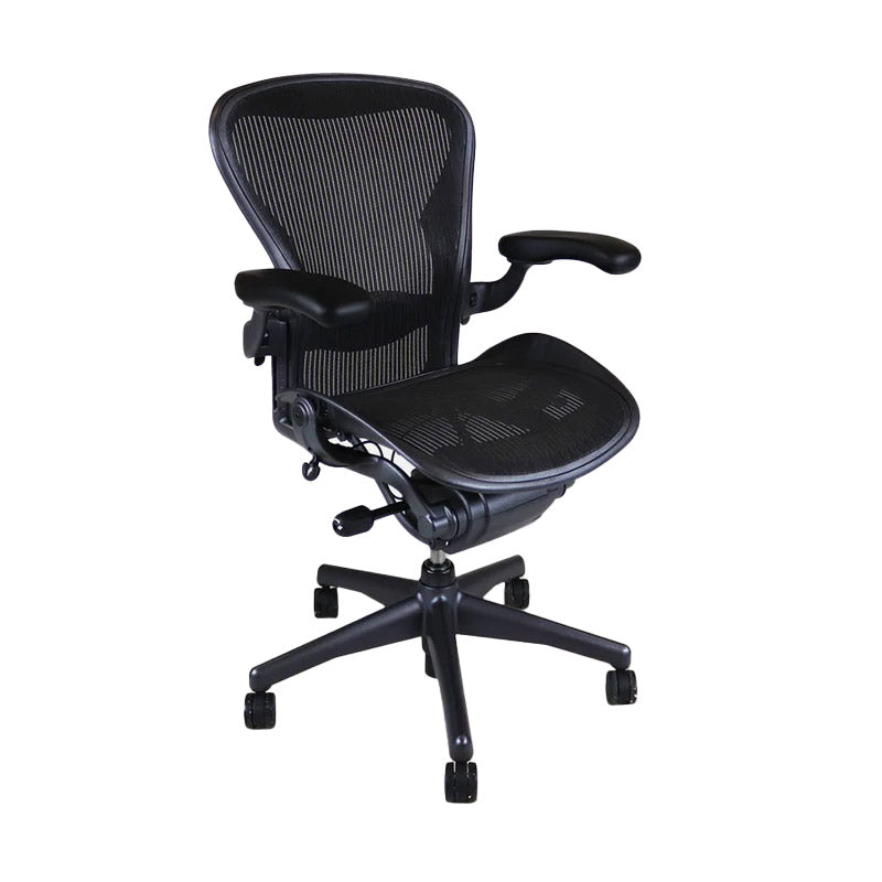 Herman Miller: Aeron - Size B - Fixed Arm, Back Tilt (Graphite) - Refurbished