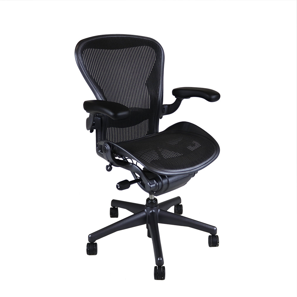 Herman Miller: Aeron Size B Charcoal, Back Tilt Only - Refurbished
