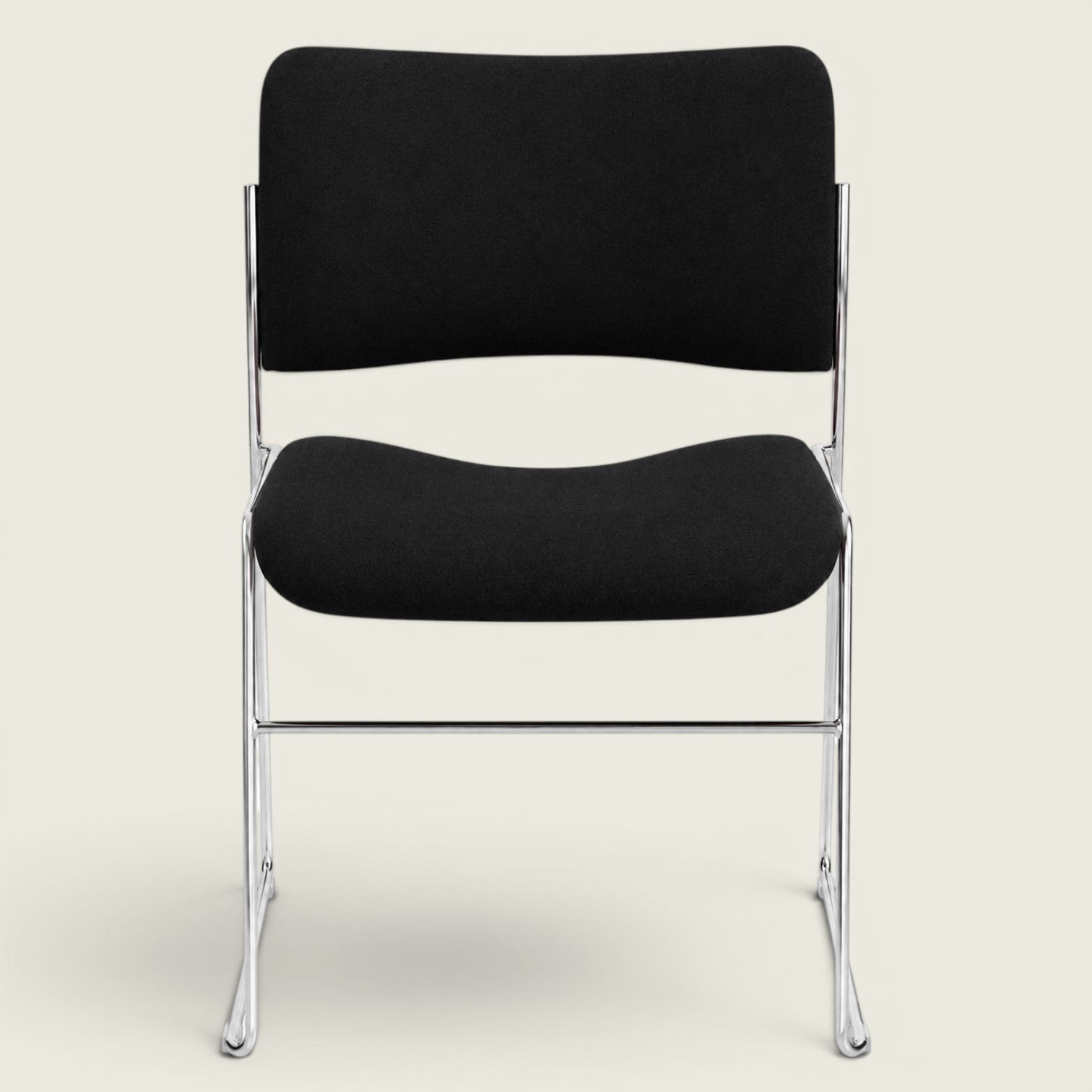 Howe: 40/4 Stacking Chair in Black Fabric - Refurbished
