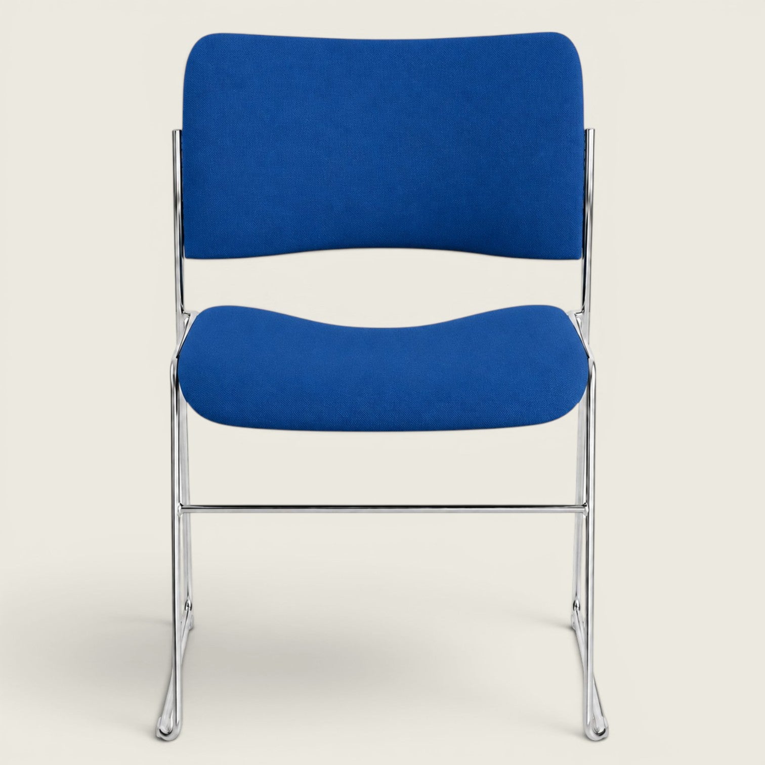Howe: 40/4 Stacking Chair in Blue Fabric - Refurbished
