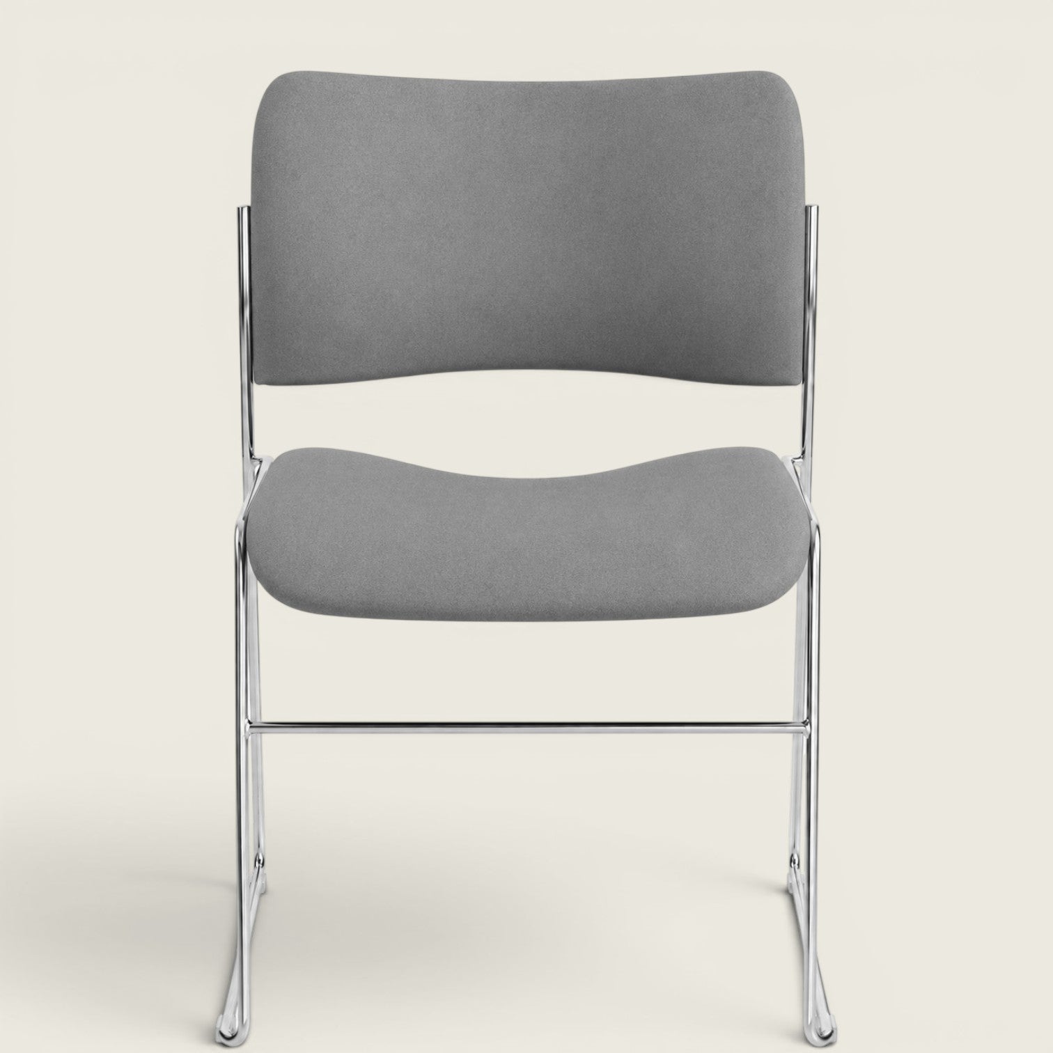 Howe: 40/4 Stacking Chair in Grey Fabric - Refurbished