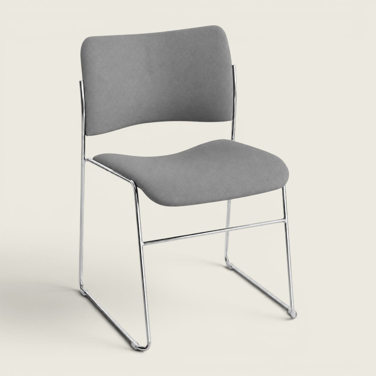 Howe: 40/4 Stacking Chair in Grey Fabric - Refurbished