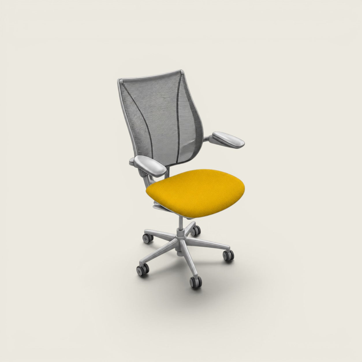 <tc>Humanscale</tc>: <tc>Liberty</tc> Bureaustoel in zwarte stof - gerenoveerd