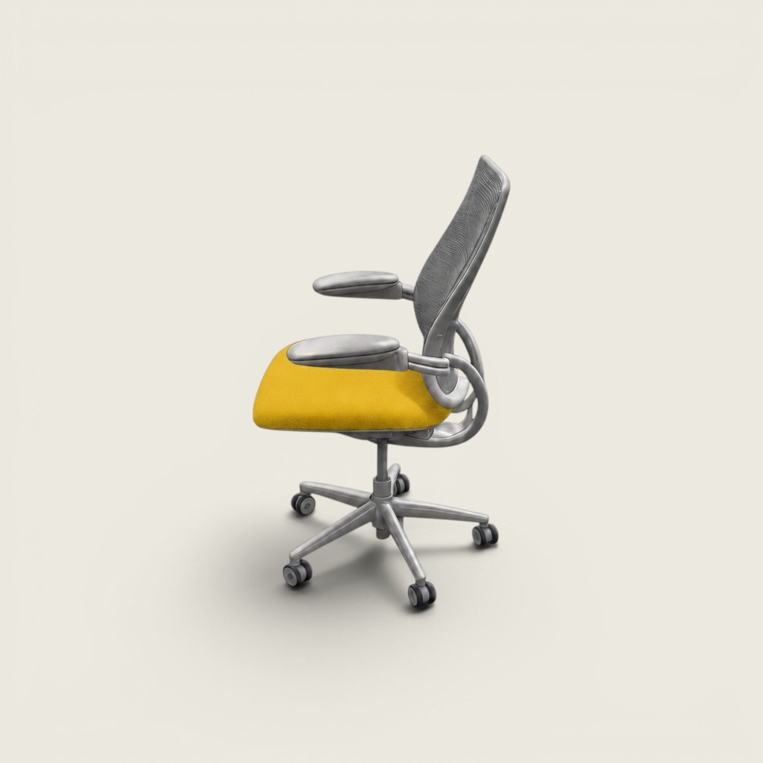 <tc>Humanscale</tc>: <tc>Liberty</tc> Bureaustoel in zwarte stof - gerenoveerd