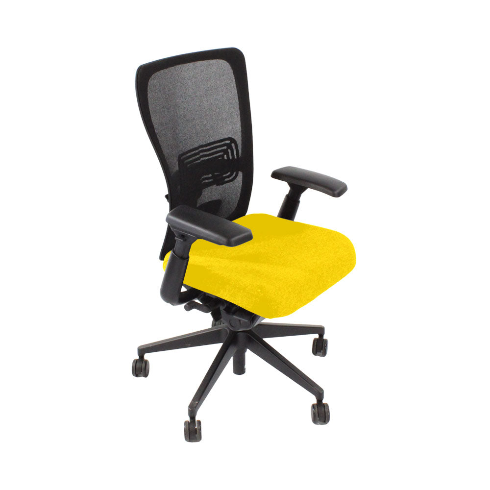 Haworth: Zody Comforto 89 Task Chair in Yellow Fabric/Black Frame - Refurbished