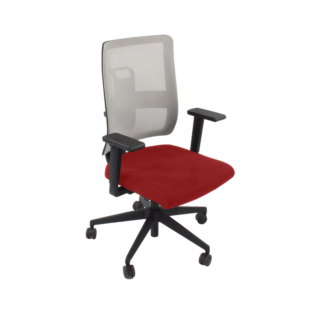 Viasit: Toleo Mesh Back Task Chair In Red Fabric - Refurbished