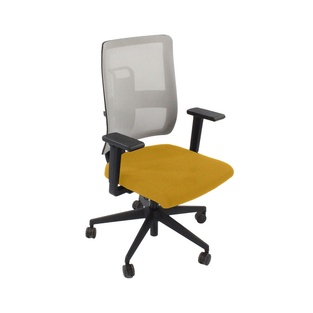 Viasit: Toleo Mesh Back Task Chair In Yellow Fabric - Refurbished