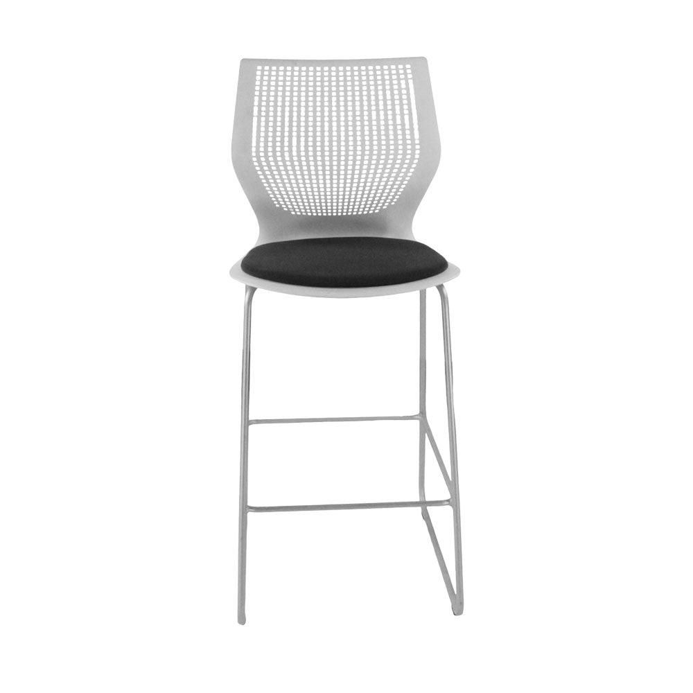 Knoll: Multigeneration Stool in Black Fabric - Refurbished