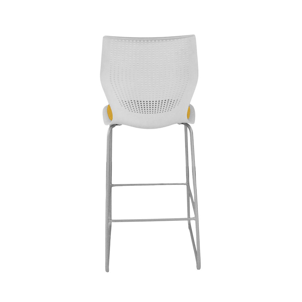Knoll: Multigeneration Stool in Yellow Fabric - Refurbished