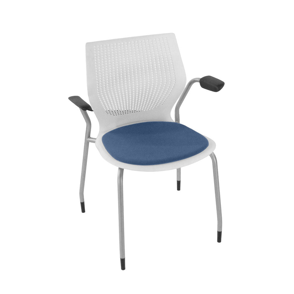 Knoll: Multigeneration Meeting Chair in Blue Fabric - Refurbished