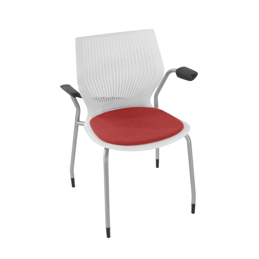 Knoll: Multigeneration Meeting Chair in Red Fabric - Refurbished