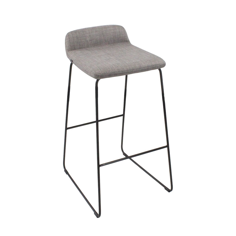 M.A.D: Lolli Bar Stool in Grey Fabric - Refurbished