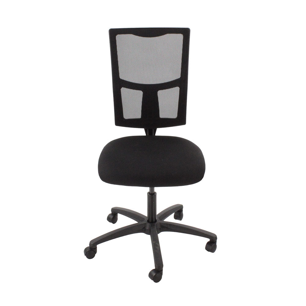 Saxen: Ergo 2 Task Chair Without Arms in Black Fabric - Refurbished