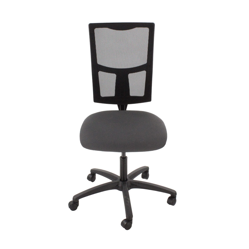 Saxen: Ergo 2 Task Chair Without Arms in Grey Fabric - Refurbished
