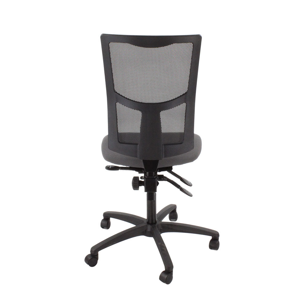 Saxen: Ergo 2 Task Chair Without Arms in Grey Fabric - Refurbished
