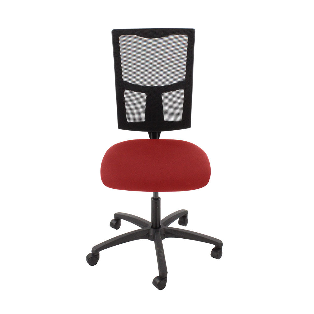 Saxen: Ergo 2 Task Chair Without Arms in Red Fabric - Refurbished