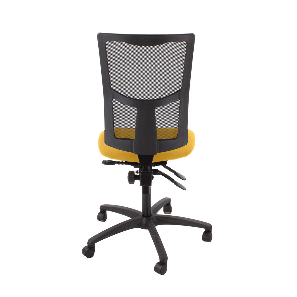 Saxen: Ergo 2 Task Chair Without Arms in Yellow Fabric - Refurbished