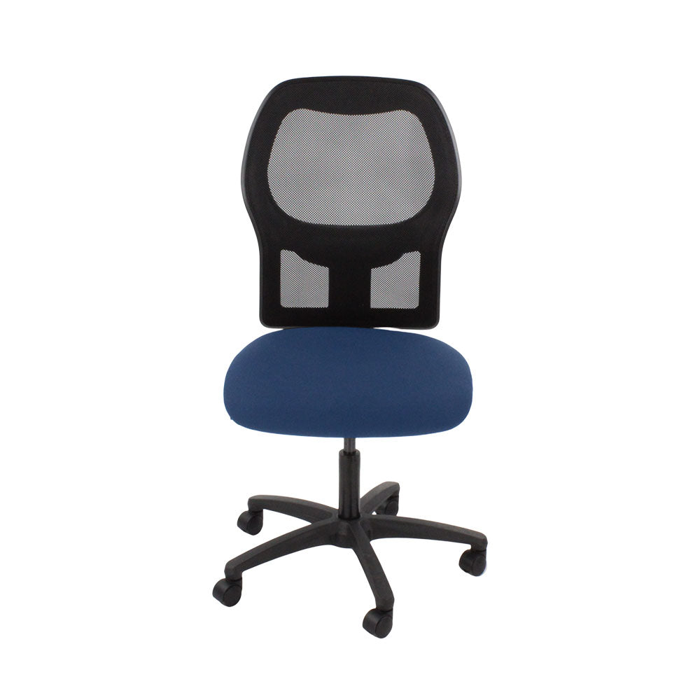 Ahrend: 160 Type Task Chair in Blue Fabric Without Arms - Refurbished