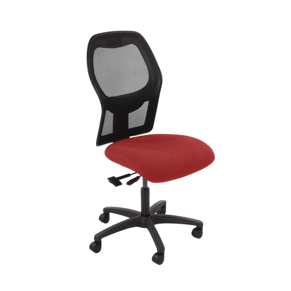 Ahrend: 160 Type Task Chair in Red Fabric Without Arms - Refurbished