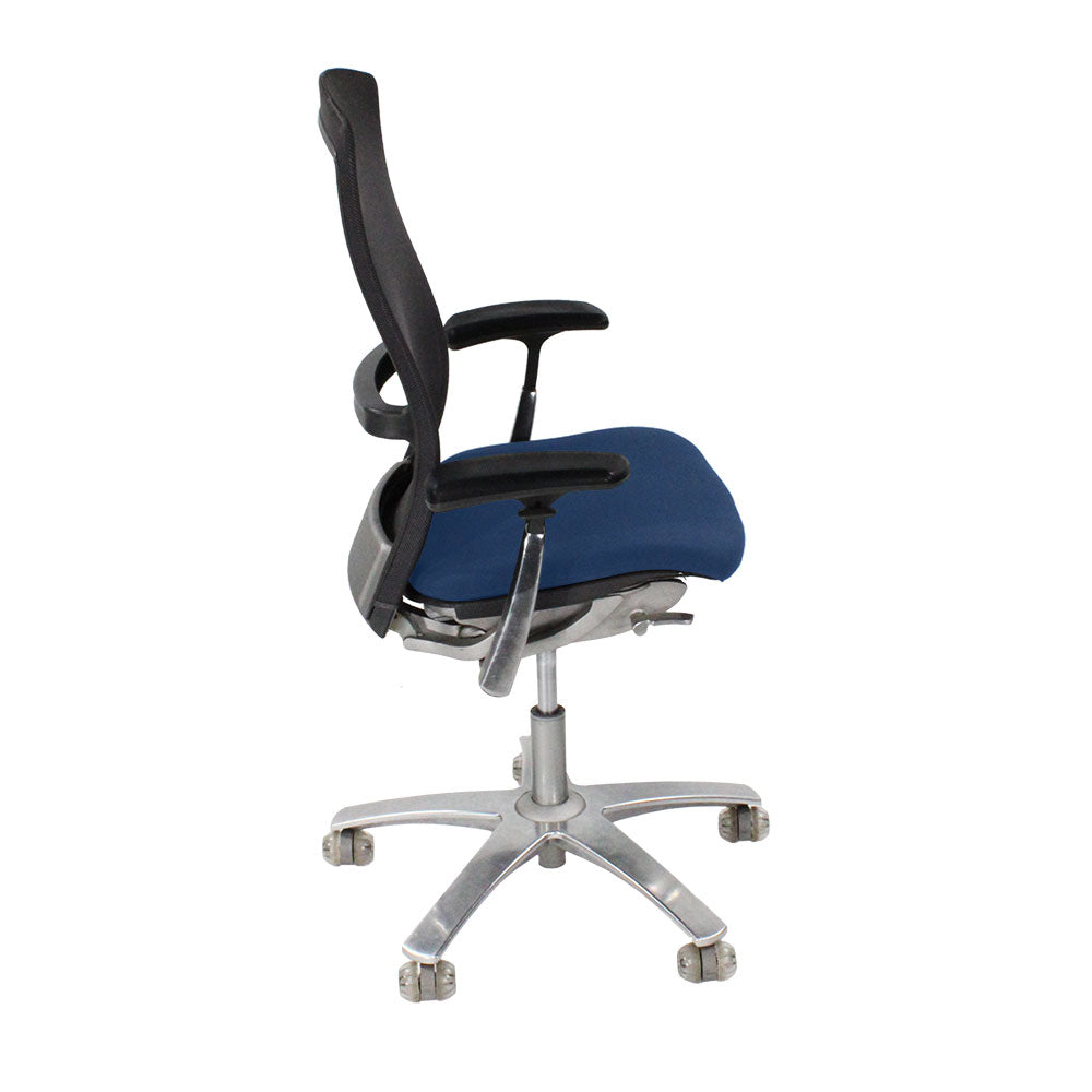 <tc>Knoll</tc>: Life Task Chair in blauwe stof - Gereviseerd