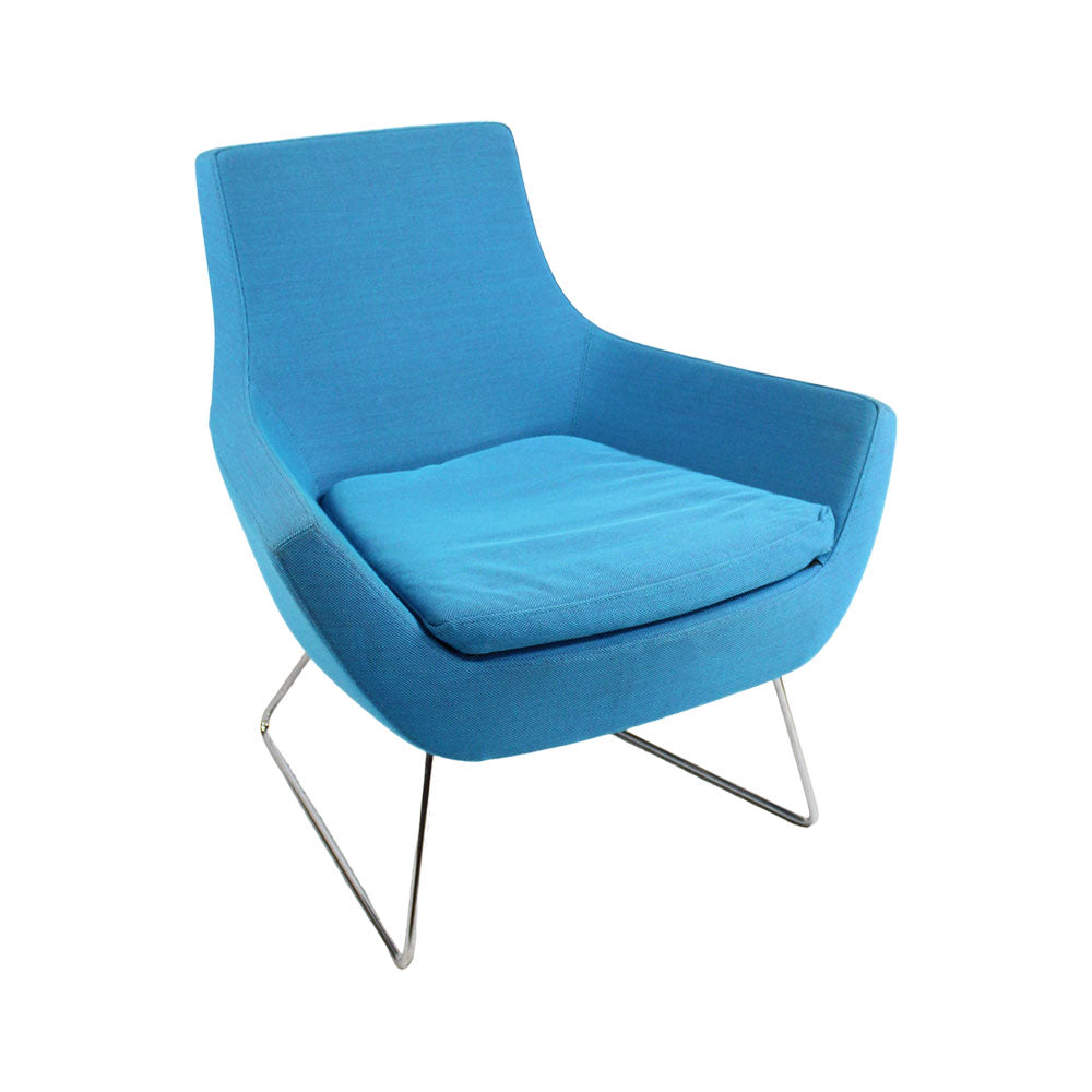 <tc>Swedese</tc>: Happy Easy Chair in blauwe stof - Gereviseerd