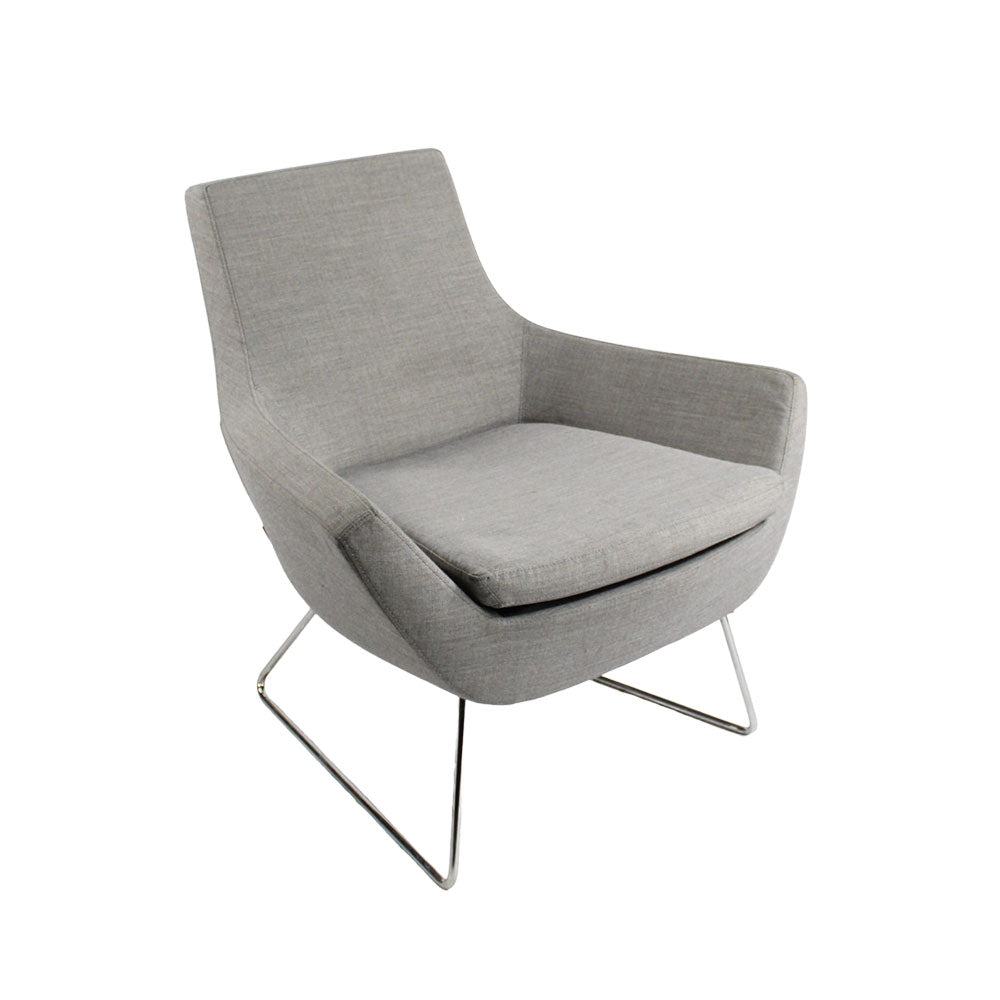 <tc>Swedese</tc>: Happy Easy Chair in grijze stof - Gereviseerd
