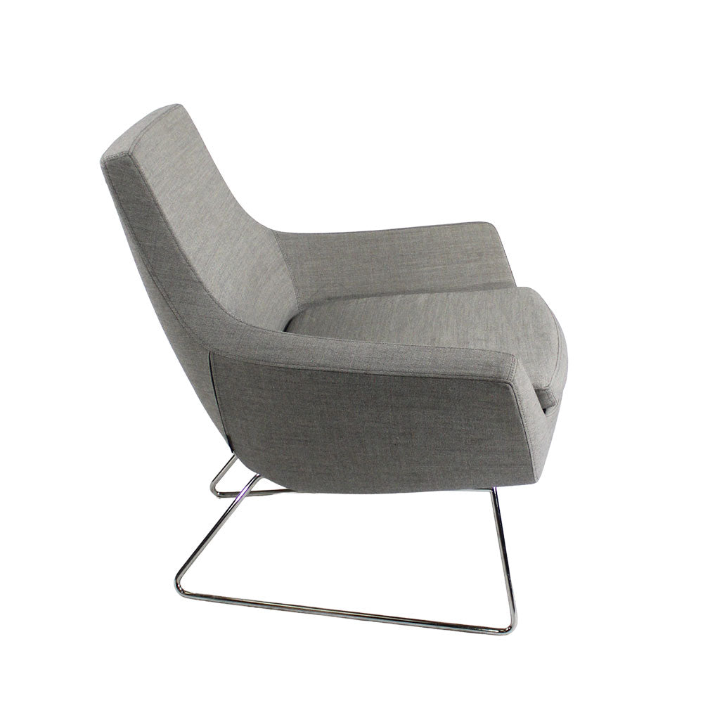 <tc>Swedese</tc>: Happy Easy Chair in grijze stof - Gereviseerd