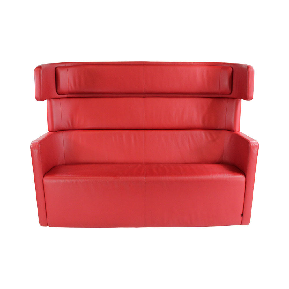 <tc>Bene</tc>: Parcs Wing Sofa in rood leer - Gerenoveerd