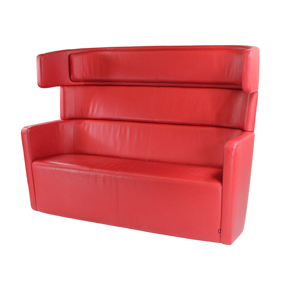 <tc>Bene</tc>: Parcs Wing Sofa in rood leer - Gerenoveerd