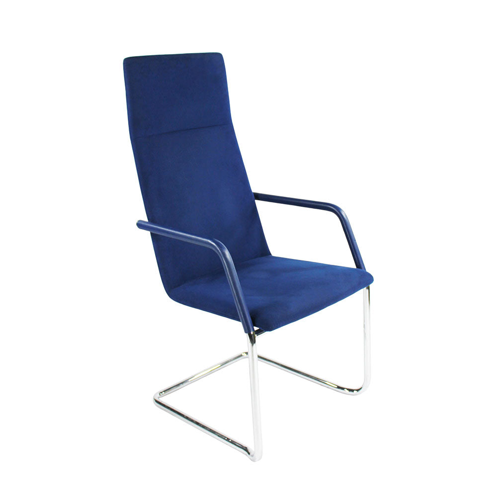 Brunner: Finasoft High Back Meeting Chair in Blue Fabric - Refurbished