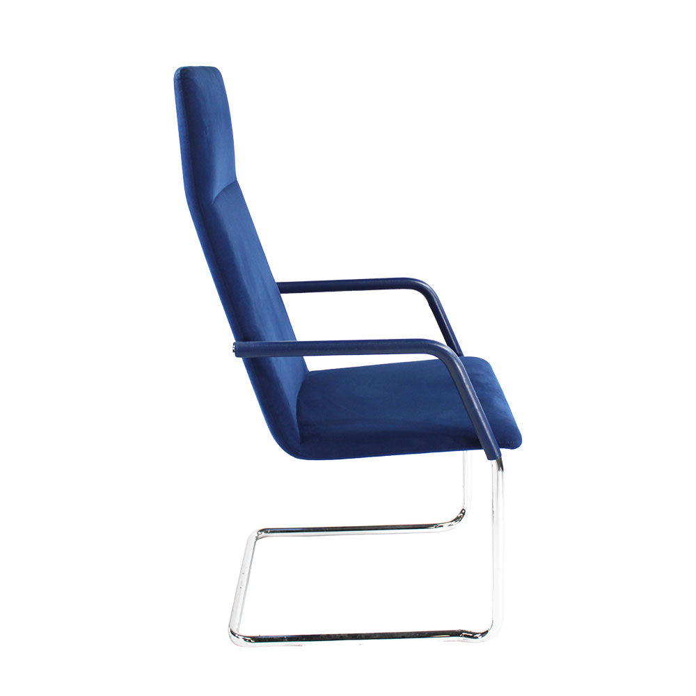 Brunner: Finasoft High Back Meeting Chair in Blue Fabric - Refurbished