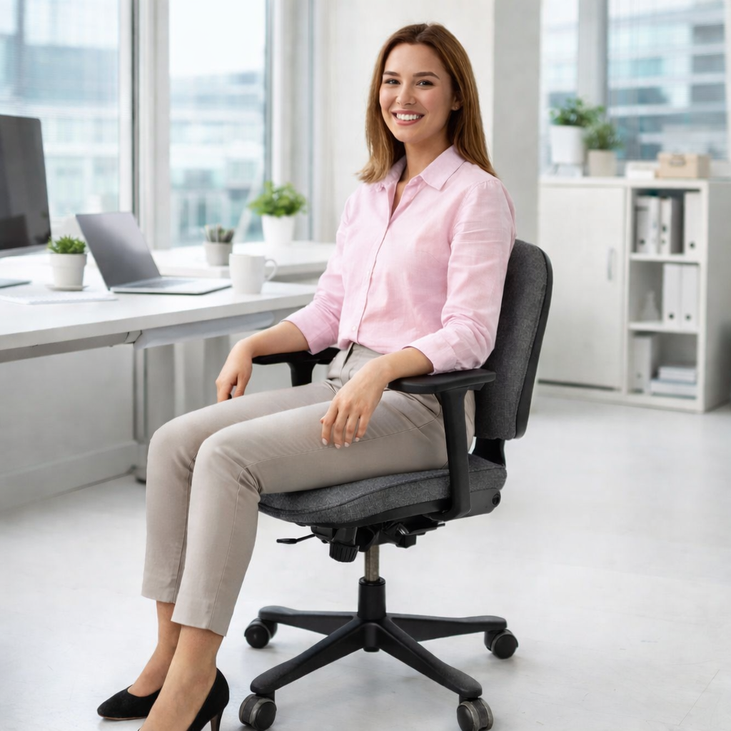 Kinnarps Grey Secretarial Chair - Refurbished