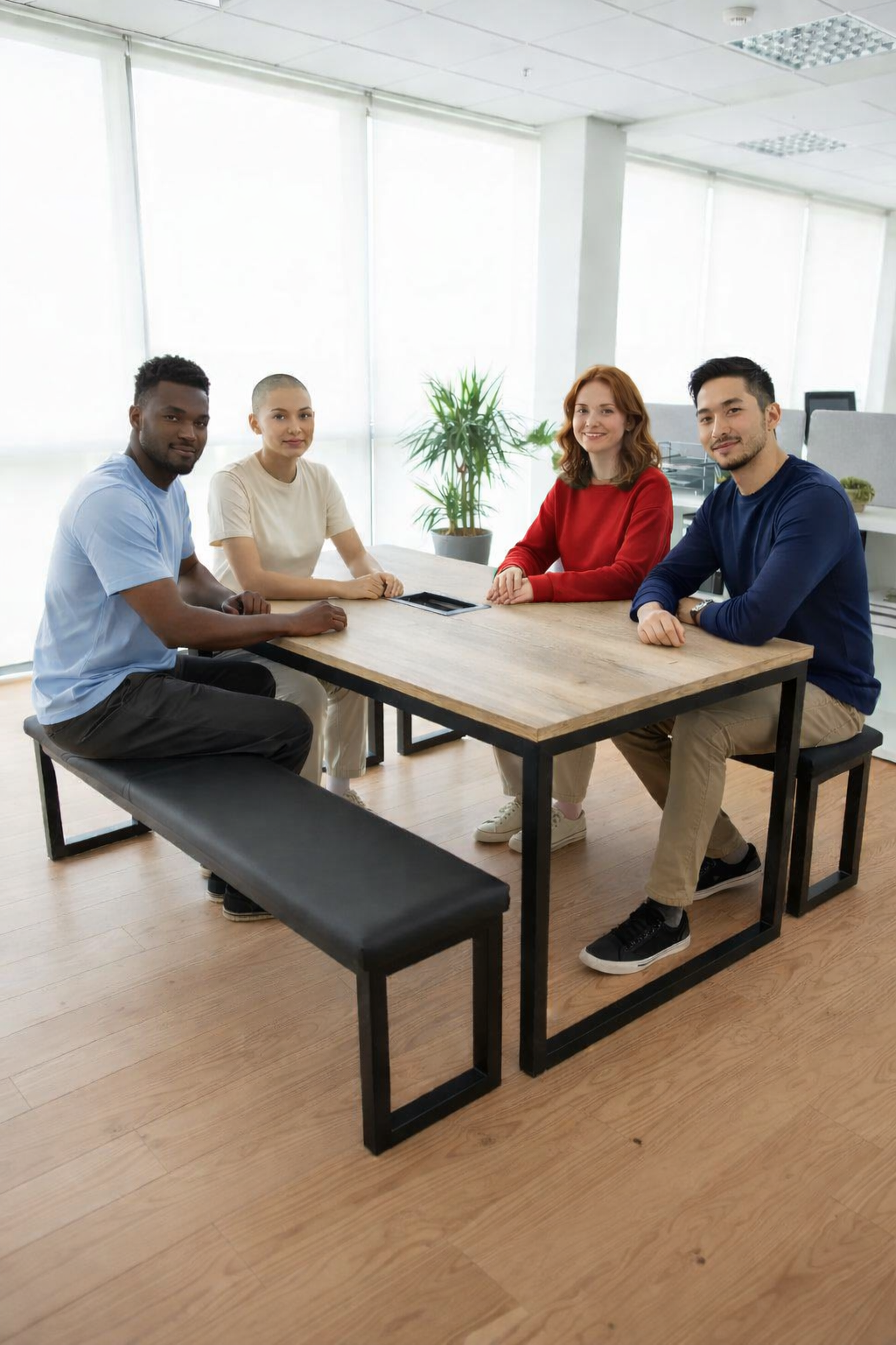 Nieuwe Designgroep: Frank Bank met Centrale Tafel (Gereviseerd)