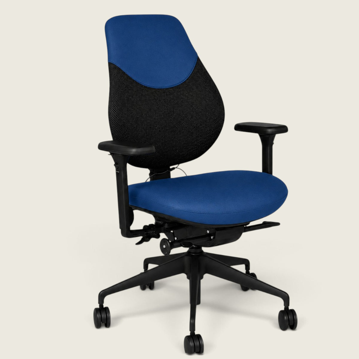 <tc>OrangeBox</tc>Flo bureaustoel in blauwe stof - gereviseerd