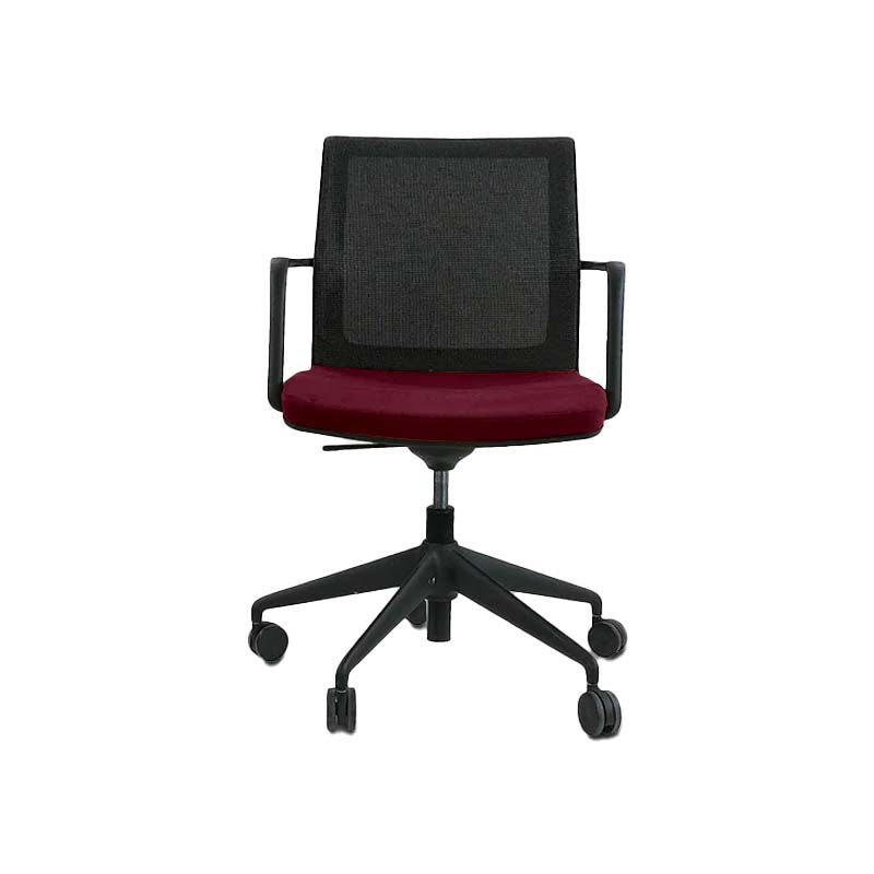 Orangebox: Workday Lite Work in Burgundy Leather Task Chair - Refurbished