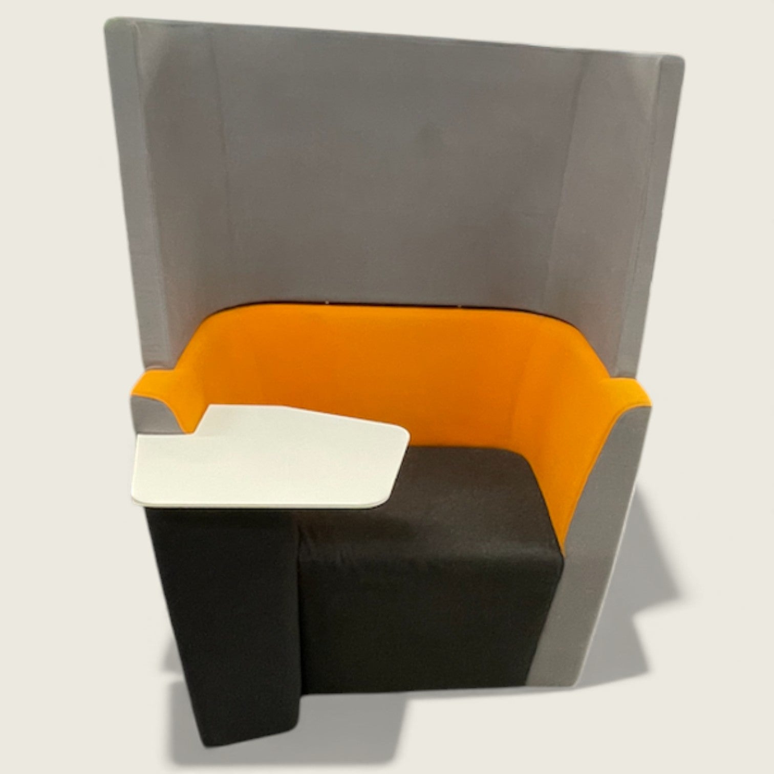 Orangebox: Orange/Grey and Black Away From The Desk (AFTD) High-Back Single Sofa: - Refurbished