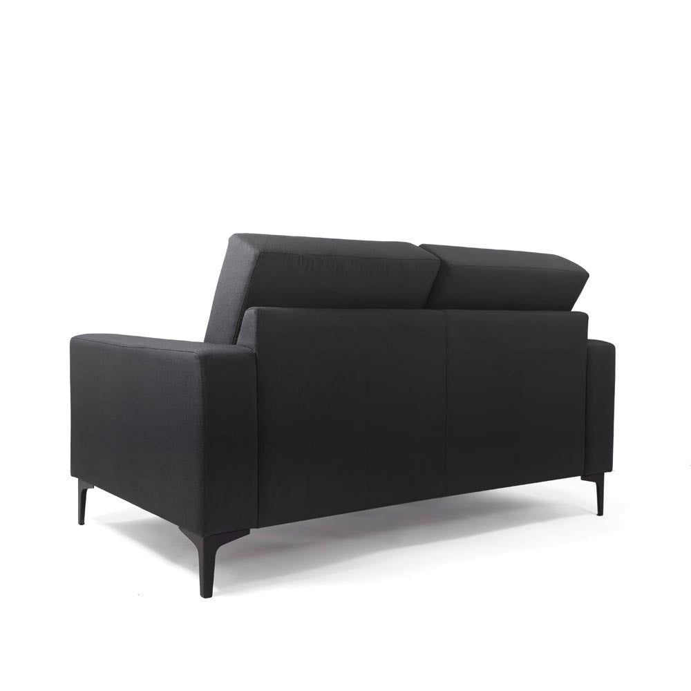 Pledge: Target Two Seater Sofa In Black Fabric - Refurbished